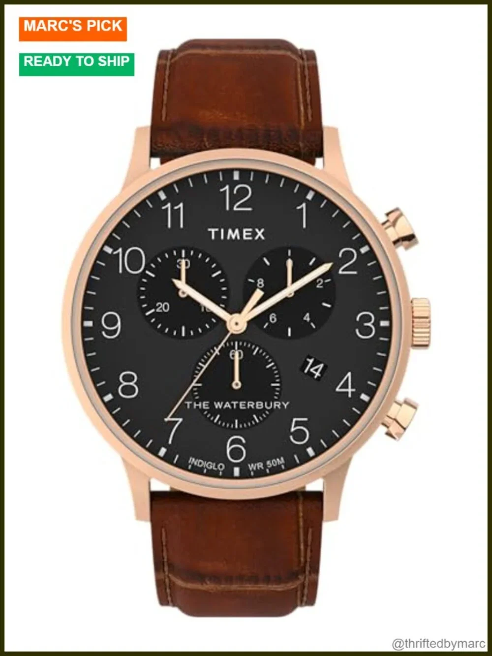 Classic Quartz Analog Watch with Leather Band